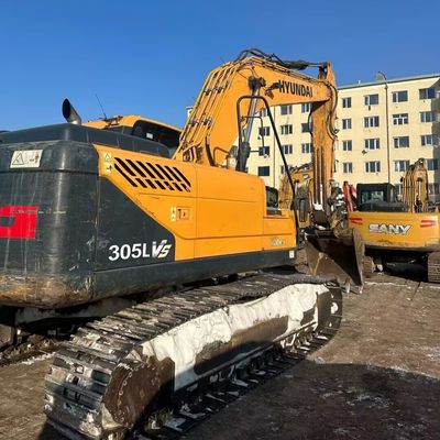 Żółta Hyundai 305 używana koparka koparka 198kw 1900rpm używana maszyna budowlana