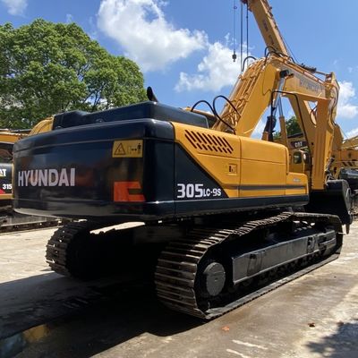 125 kW używany Hyundai Excavator Hyundai 305lc-9s Hydraulic Crawler Excavator Żółty kolor