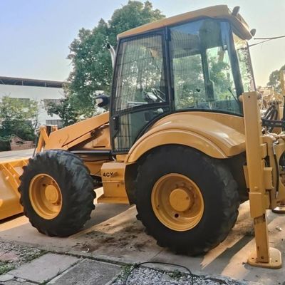 74.6kW JCB 4CX używany ładowarka Żółty 4378kg Podnoszenie używany ładowarka wyciągów Koło w ruchu
