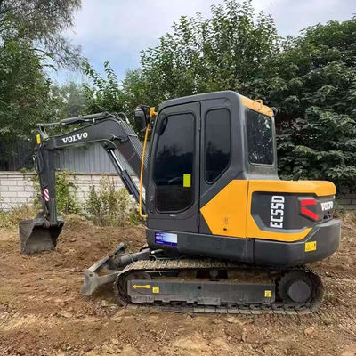2000 obrotów na minutę 36,5kw Wykorzystane koparki VOLVO EC55D Sprzęt budowlany z drugiej ręki
