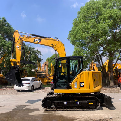 Wykorzystany grabarz typu Crawler CAT307.5 Stary grabarz gąsienicowy z wiadrem wyciągaczem