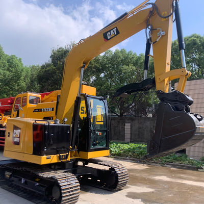 Wykorzystany grabarz typu Crawler CAT307.5 Stary grabarz gąsienicowy z wiadrem wyciągaczem